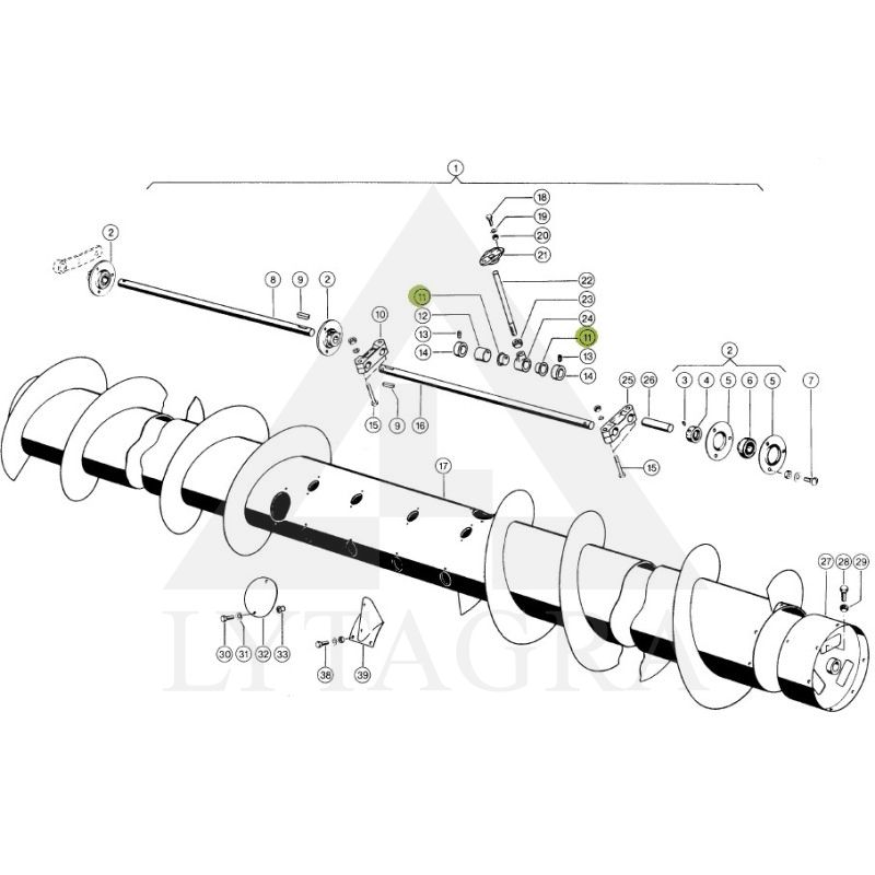 Įvorė / laikiklis sraigės pirštui CLAAS 008543