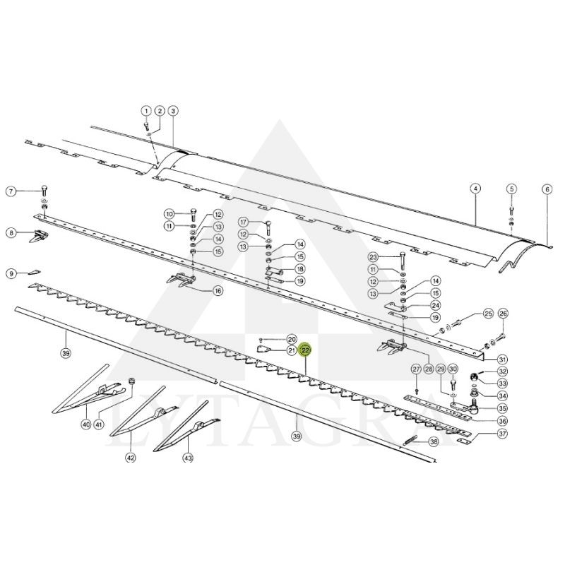 Dalgis su pakote 4,20m CLAAS 611022