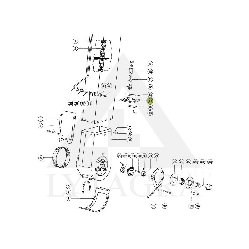 Elevatoriaus lopetėlė CLAAS 672630
