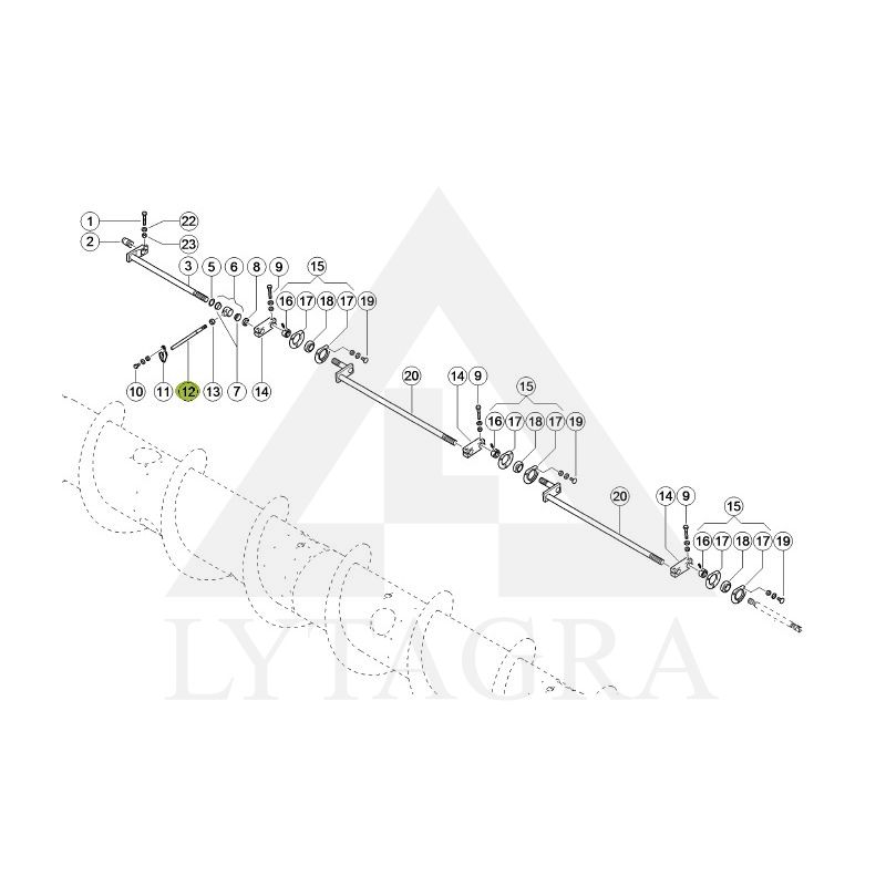 Sraigės pirštas 16x275mm CLAAS 358344