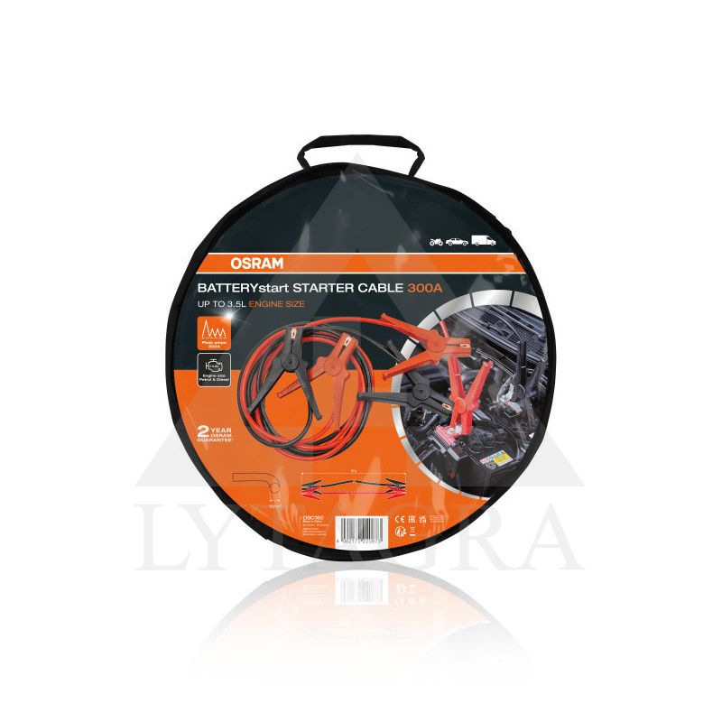 OSRAM Užvedimo laidai 300Amp 3m