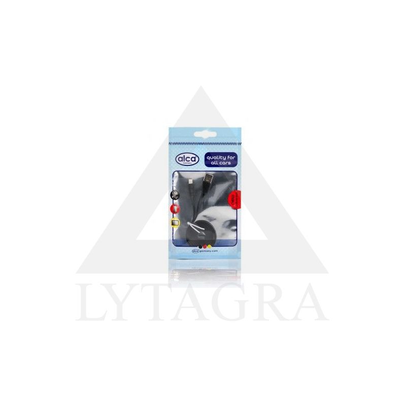 ALCA Laidas Lightning USB 2.0 juodas, 100cm ilgio (iPhone, iPad, iPod)