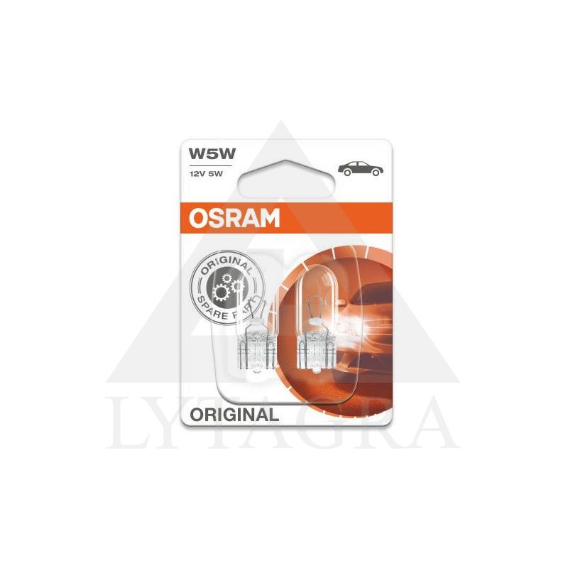 OSRAM Automobilinės lemputės 5W 12V W2.1x9.5D 2vnt