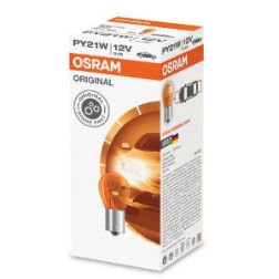 OSRAM Automobilinė lemputė 21W 12V BAU15S (geltona) 1vnt