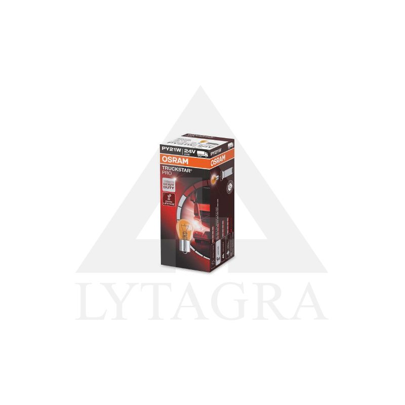 OSRAM Automobilinė lemputė 21W 24V BAU 15S (geltona) 1vnt