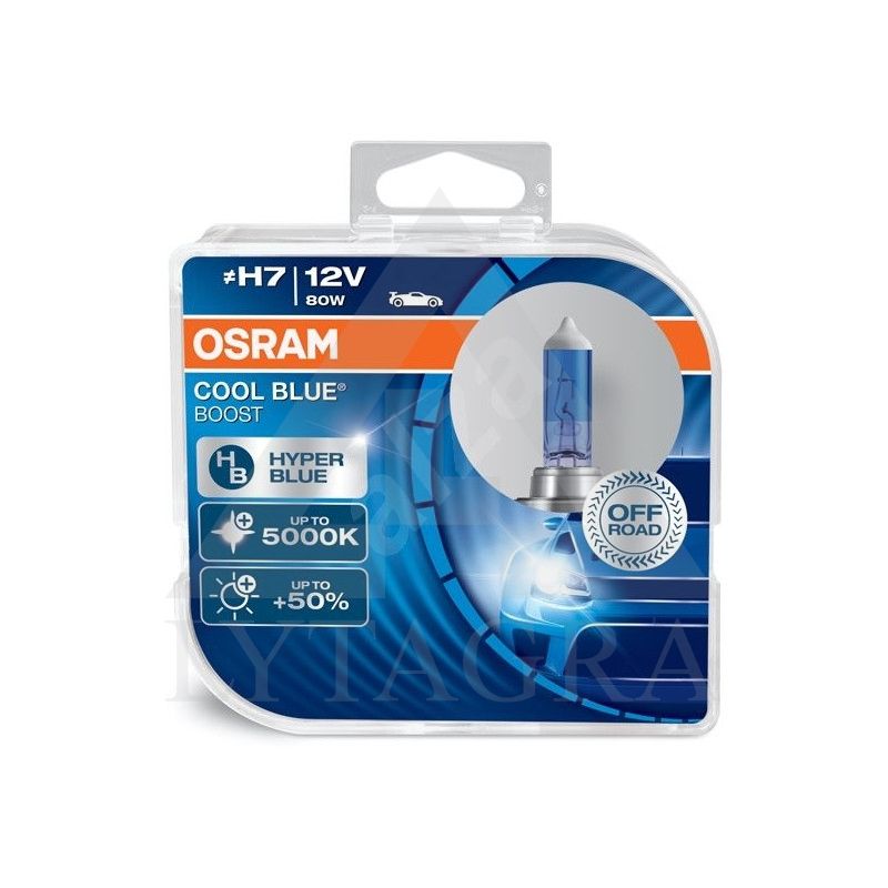 OSRAM Automobilinės lemputės COOL BLUE BOOST H7 80W 12V PX26D 2vnt