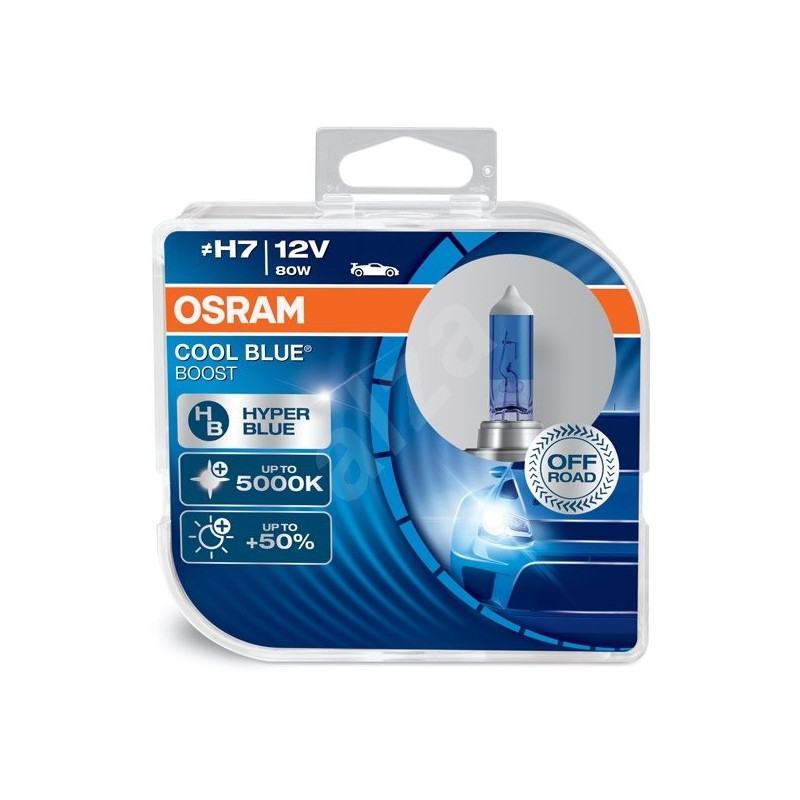 OSRAM Automobilinės lemputės COOL BLUE BOOST H7 80W 12V PX26D 2vnt