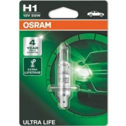 OSRAM Automobilinė lemputė ULTRA LIFE  H1 55W 12V P14.5S 1vnt