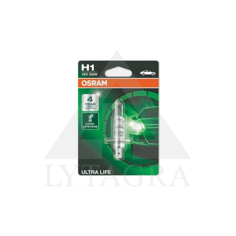 OSRAM Automobilinė lemputė ULTRA LIFE  H1 55W 12V P14.5S 1vnt