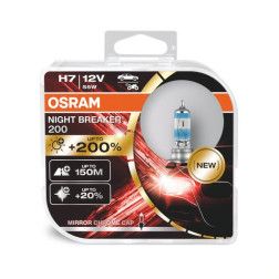 OSRAM Automobilinės lemputės NIGHT BREAKER 200% H7 55W 12V PX26D 2vnt