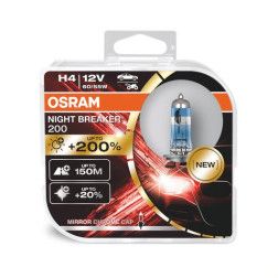 OSRAM Automobilinės lemputės NIGHT BREAKER +200% H4 60/55W 12V P43T 2vnt
