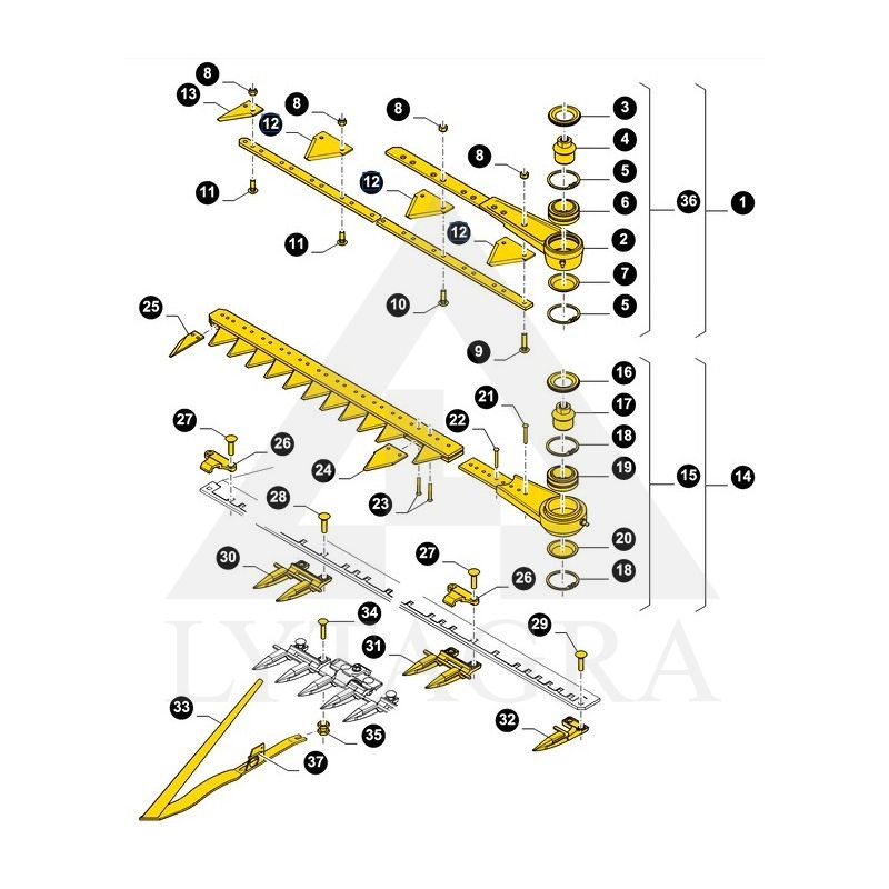 Varžtai su veržle M6x20mm NEW HOLLAND 84429100 50vnt