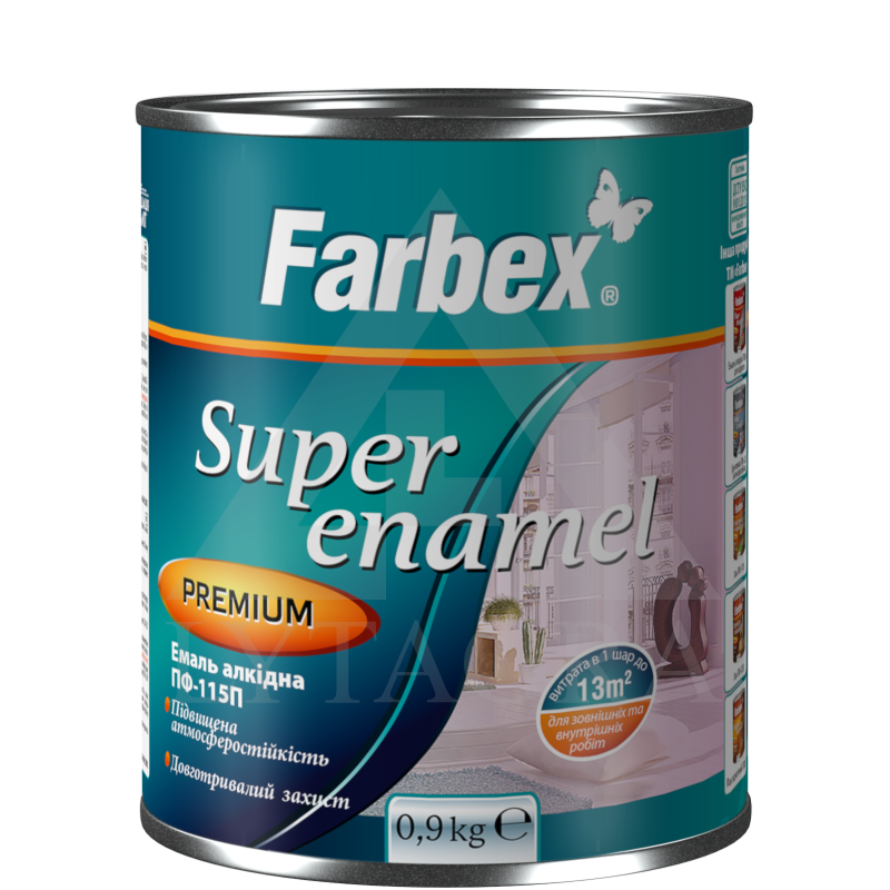 Alkidinė emalė Farbex PF-115, salotinė, 0.9 kg
