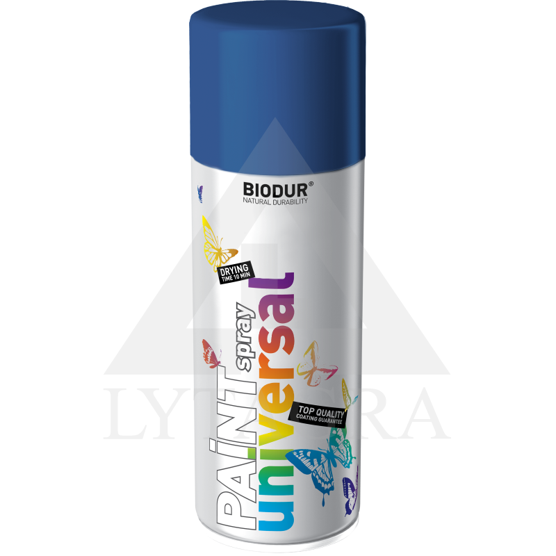 Universali aerozolinė emalė BIODUR, mėlyna RAL5010, 400 ml