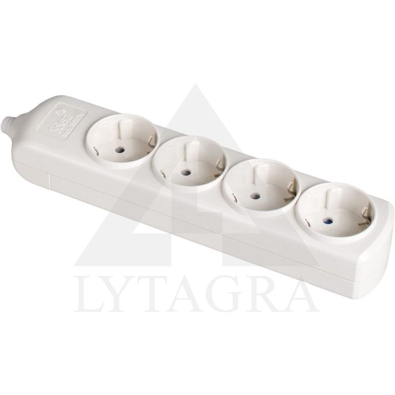4 VIETŲ EL. LIZDAS SU ĮŽEM. 8004 BALTAS 16A/250V SOLERA 3680W