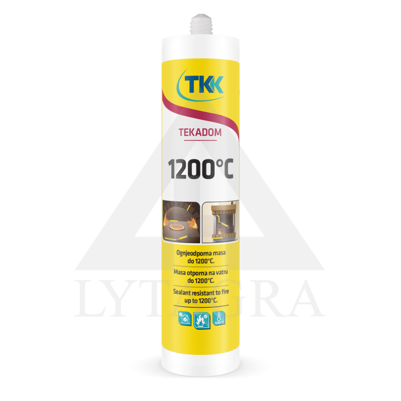 Karščiui atsparus hermetikas TEKADOM 1200°C, juodas, 300 ml