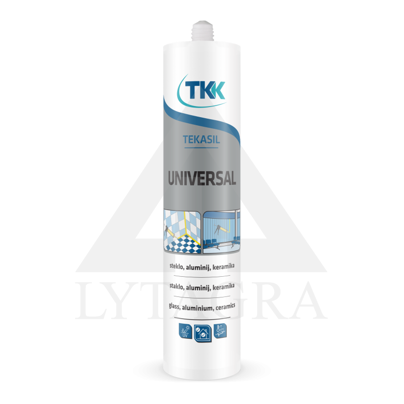 Universalus silikoninis hermetikas TEKASIL, baltas, 280 ml