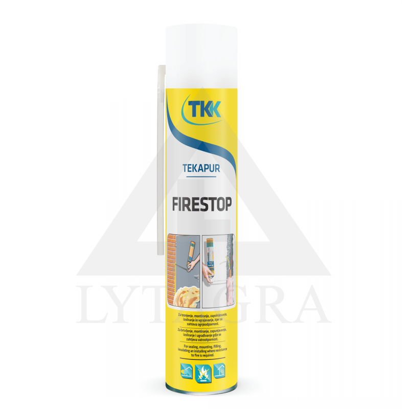 Montavimo putos atsparios ugniai TEKAPUR FIRESTOP (purškiamos), 750 ml