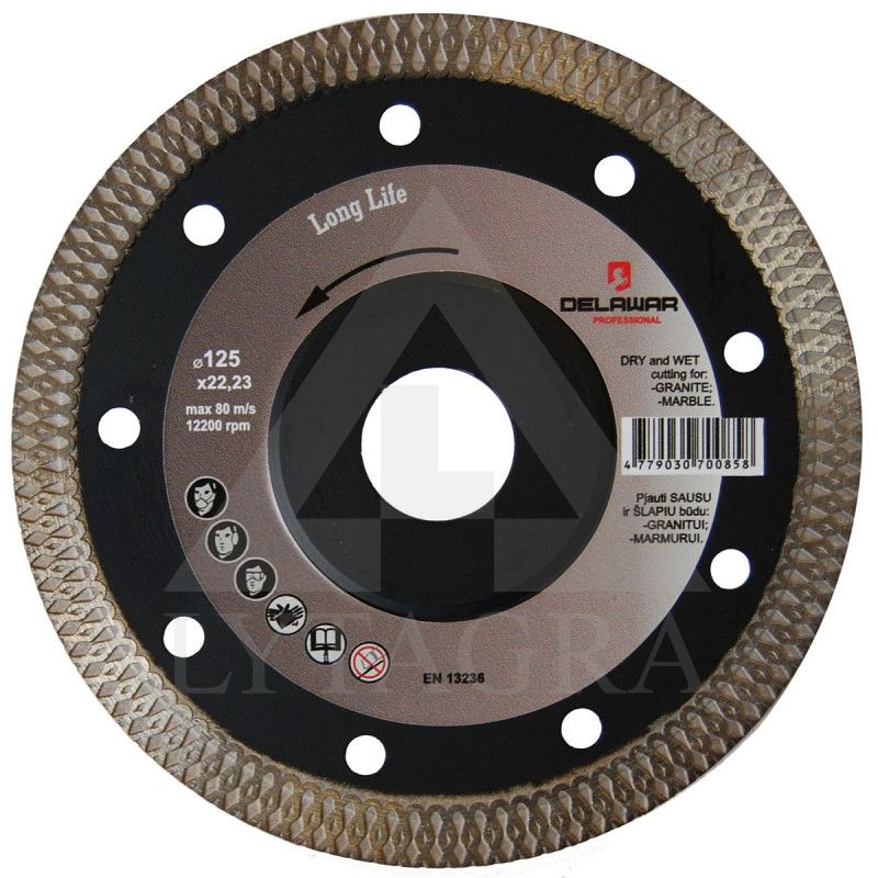 Diskas deimantinis DELAWAR X-Turbo D125x22.23
