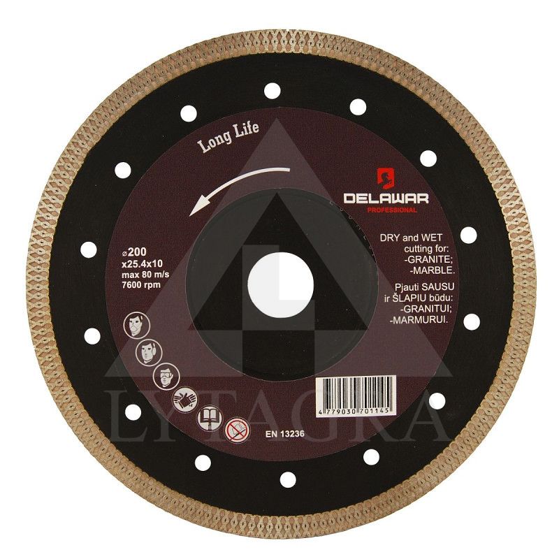 Diskas deimantinis DELAWAR X-Turbo D200x25.4