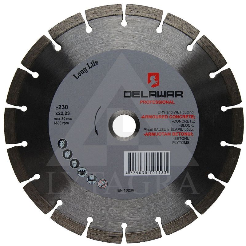 Diskas deimantinis DELAWAR Segment  RC D230