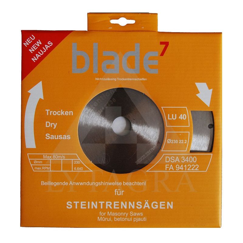 Diskas deimantinis BLADE7 Segment D230