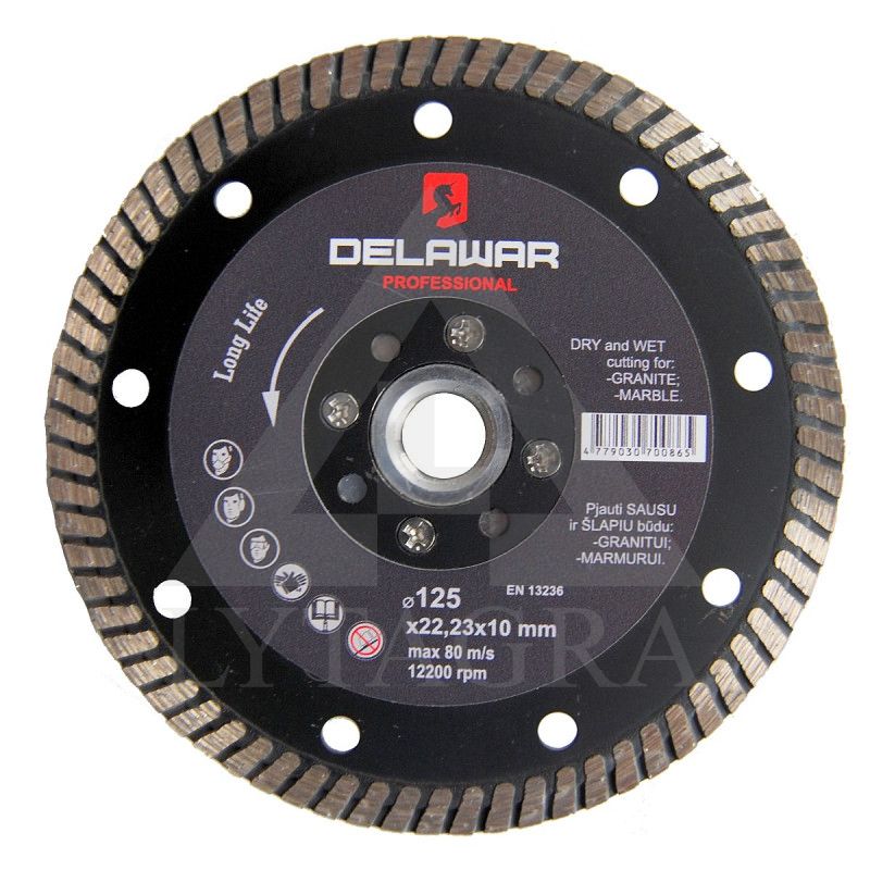 Diskas deimantinis DELAWAR Turbo D230 M14