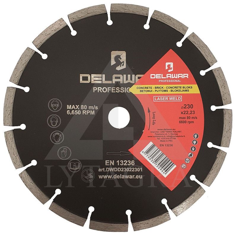 Diskas deimantinis DELAWAR Segment Laser D230