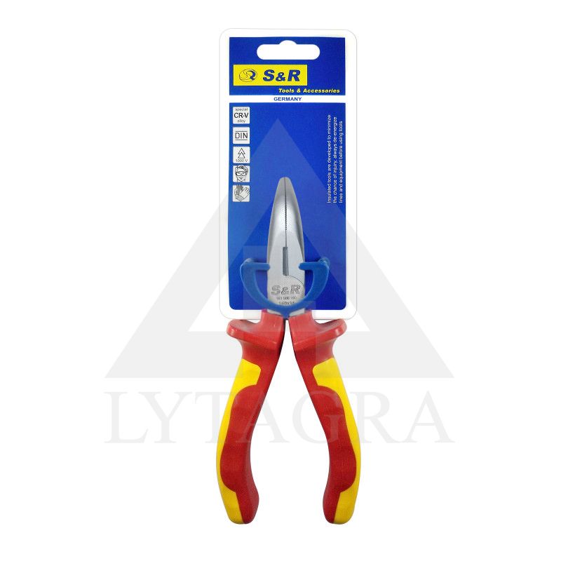 Replės lenktos S&amp R 161506160, 160mm VDE ERGO