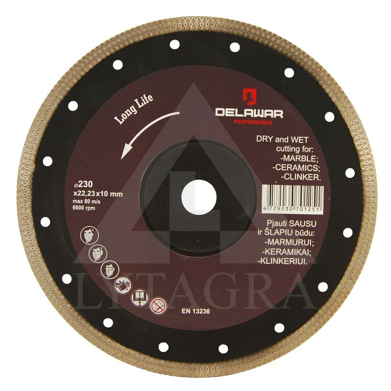 Diskas deimantinis DELAWAR X-Turbo D250x25.4