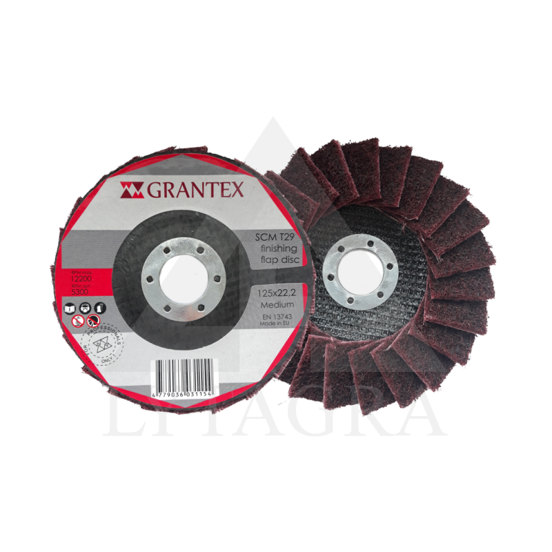 DŠL 125x22 šiurkštus SCM T29 80m/s su veltiniu Grantex