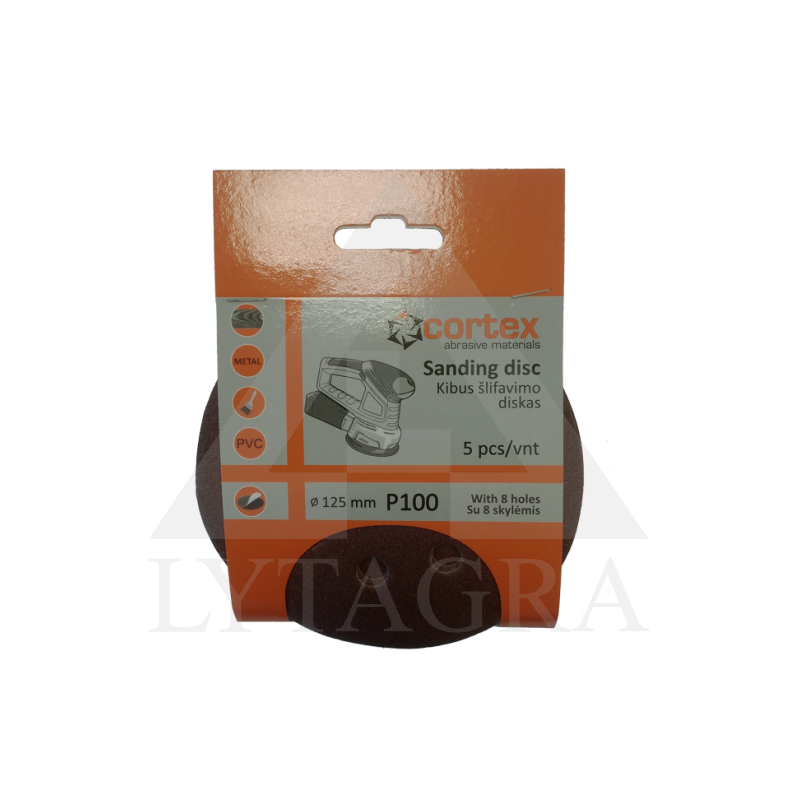 Diskas kibus Cortex P100 125mm 8 skyl ( 5 vnt )