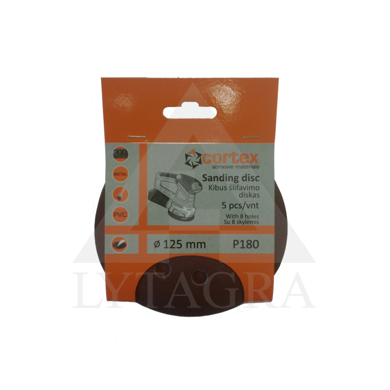 Diskas kibus Cortex P180 125mm 8 skyl ( 5 vnt )