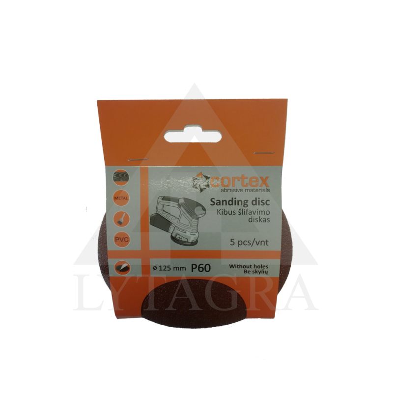 Diskas kibus Cortex P60 125mm ( 5 vnt )
