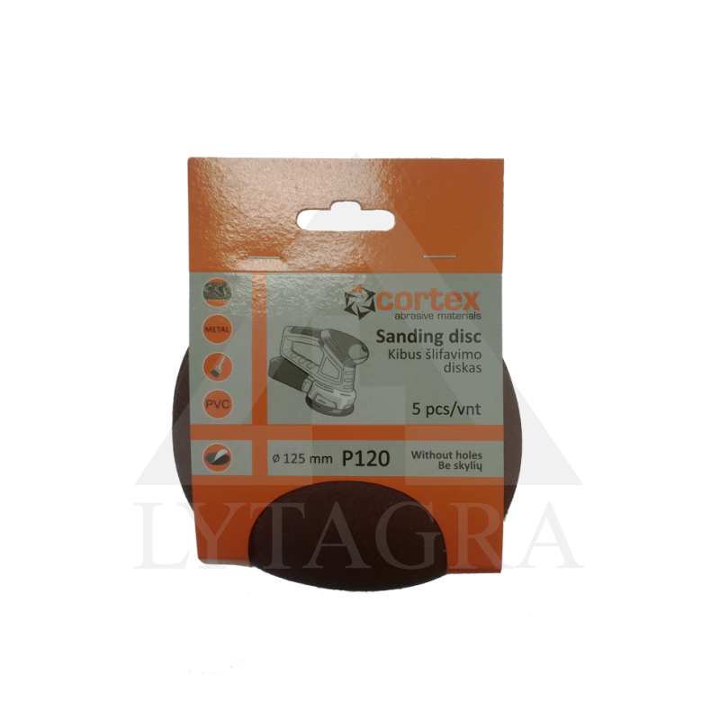 Diskas kibus Cortex P120 125mm ( 5 vnt )
