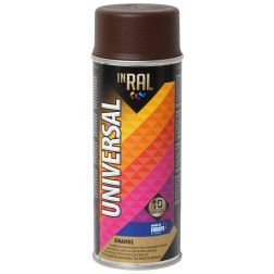 Aeroziliniai dažai INRAL UNIVERSAL, šokoladiniai RAL8017 pusiau matiniai