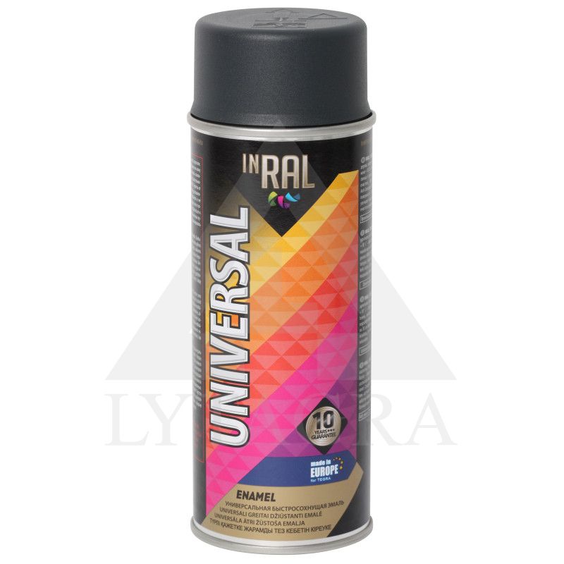 Aeroziliniai dažai INRAL UNIVERSAL, antracito RAL7016, pus. Matiniai