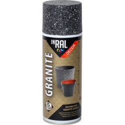 Aerozoliniai dažai DECOR GRANITE, obsidianas, INRAL