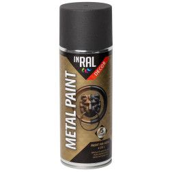 Aerozoliniai dažai metalui 4 in1,DECOR,met.pilk. antracit, INRAL