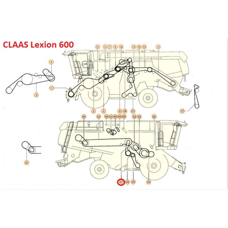 Diržas GATES 1401208 (B-2760 LW/B-2784 LA) 3vnt