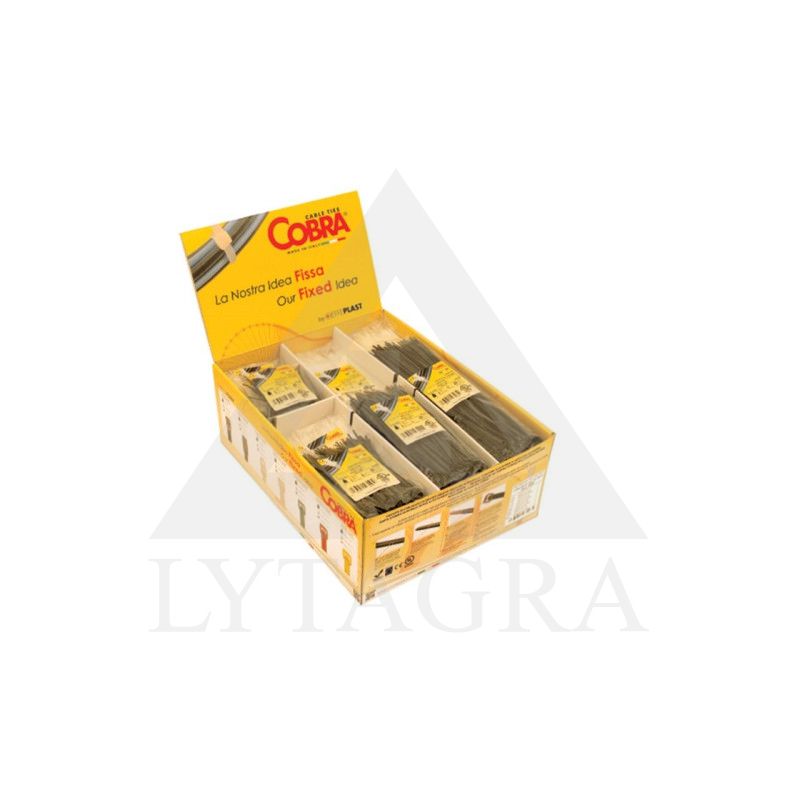 Plastikinė juostelė JSSC 290 3.6 (100/12000) juoda COBRA