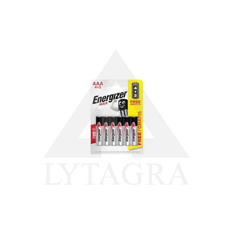 ENERGIZER Max LR03 AAA BL4+2 šarm. baterija