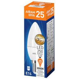 Lemputė LED žvakutė C35, E14, 3,5W/830, 250lm, AIRAM