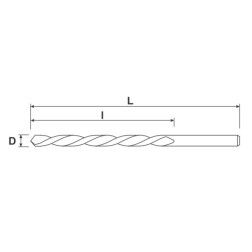 Grąžtas metalui S&R 207840100, D1.0 12x34mm