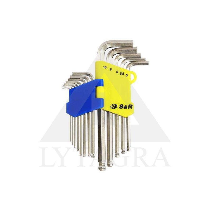Šešiakampių raktų kompl. 13vnt.  S&R 365307013