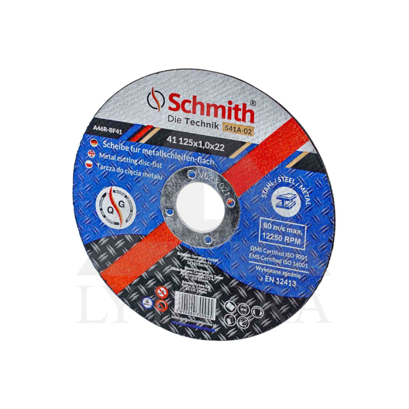 Metalo pjov. diskas 125x2,5x22,23 Schmith S41A-08