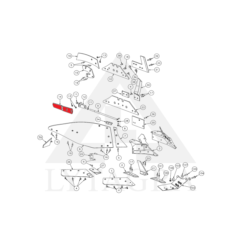 053387 Verstuvės prailgintojas Kverneland