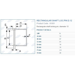 81001 KAISTIS FIKSAVIMO 12X67 3vnt3vnt pakuote - 81001