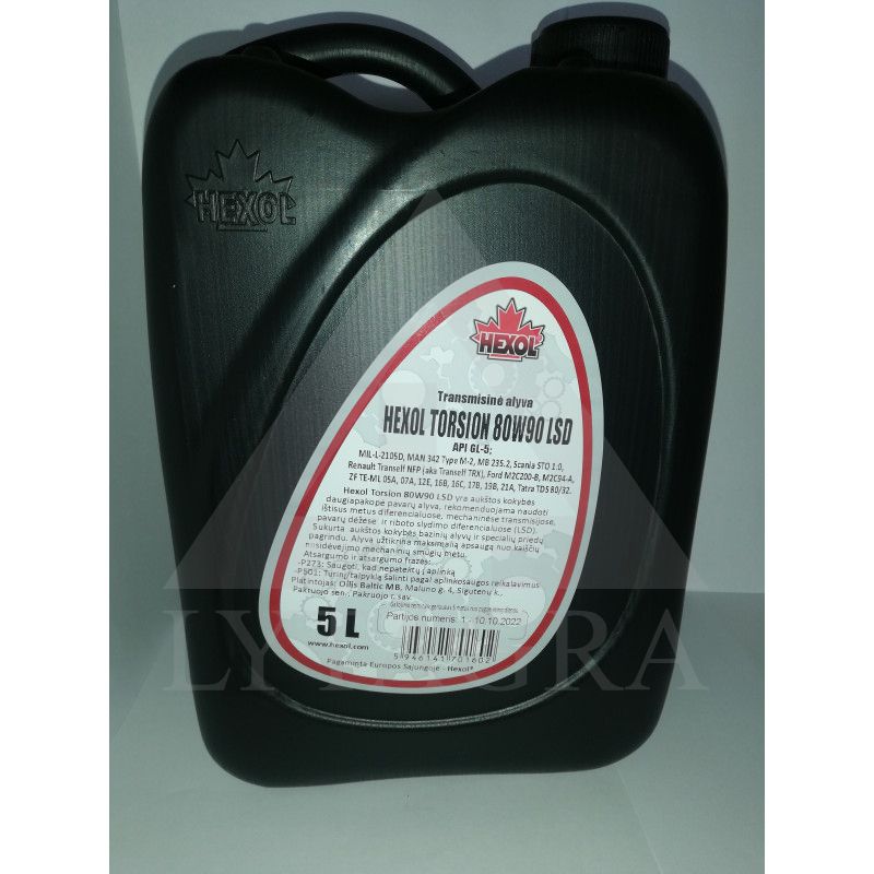 TRANSMISINĖ ALYVA 80W90 5L