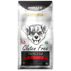 Ėdalas mini ir mažų veislių šuniukams Euphoria gluten free su jautiena 2 kg EGF-0806